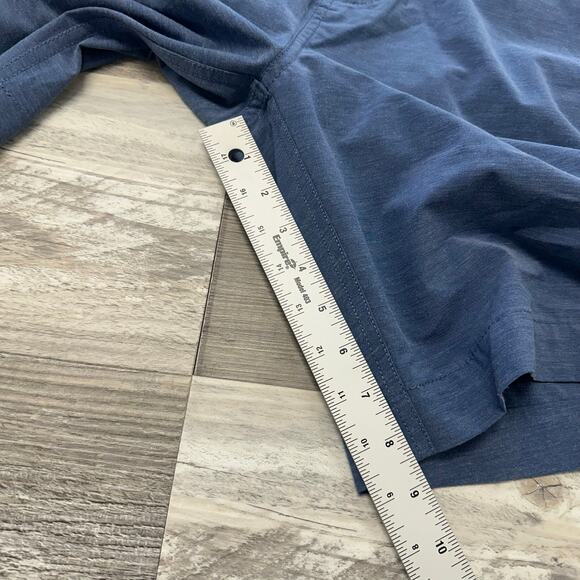 Faherty All Day Blue 4- Mens Outdoors Beach Performance Stretch Hybrid Shorts - Picture 10 of 13